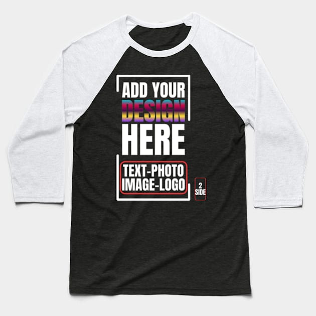 Custom T Shirt for Men Women Add Your Text Front & Back Side Baseball T-Shirt by Shopinno Shirts